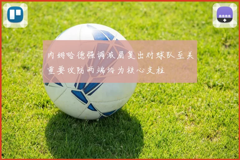 内姆哈德强调浓眉复出对球队至关重要攻防两端均为核心支柱